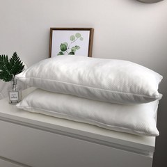 No print cotton memory cotton pillow, machine wash slow rebound Hotel, adult prone side sleep, soft health pillow bag White 43x63cm