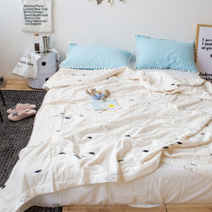 Cotton summer was air-conditioned by spring and summer, cool, washable, pure cotton, children's thin quilt, single double student quilt 150x200cm single quilt The fish is
