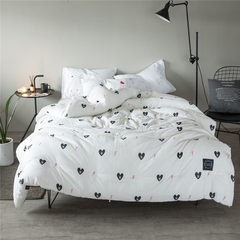 Nordic prints, cotton washed cotton, winter quilts, single students, cotton warm winter, double thickening quilt, spring and autumn quilt 150x200cm about 3 jin Lightning heart