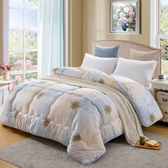 Looks like double quilt quilt core thickening warm winter quilt dormitory winter quilt single space quilt quilt spring and Autumn Plain goose 80 white 150*210 European romantic feeling