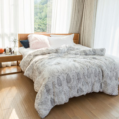 The Nordic winter winter quilt cotton sanded cotton velvet feather core is thick warm double quilt mattress is in autumn and winter 200X230cm Gray color