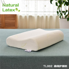 Thailand natural memory latex pillow, rubber neck protector, cervical vertebra wave pillow, adult summer pillow, health pillow 002 curve neck protecting pillow