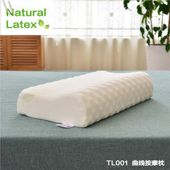 Thailand natural memory latex pillow, rubber neck protector, cervical vertebra wave pillow, adult summer pillow, health pillow 001 curve massage pillow