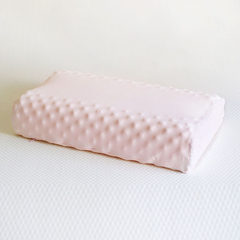Thailand natural latex pillow, neck massage, health care cervical vertebra pillow, adult single memory sleeping rubber pillow, pillow core A large pink cotton jacket Langya