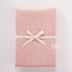 Washed cotton Hotel pillow cover, cotton simple, pure cotton pure color latex, single 48 74cm Pillowcase 48cmX74cm Jade pink Pillowcase