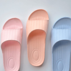 Japanese style bathroom slippers, family home, soft floor, anti slip bath, summer cool slippers home 320mm (for 47-48 feet wear) Pink