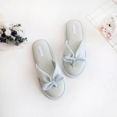 17 new spring and summer fresh sweet little bow silver candy green rubber bottom toe Home Furnishing slippers Size 28 (for size 42-43)