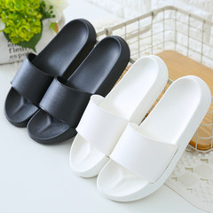 Household shower slippers female summer indoor bathroom antiskid slippers lovers Home Furnishing thick bottom waterproof male slippers 36-37 yards fit for 35-36 feet white