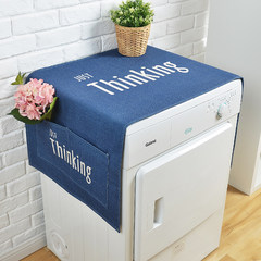 Nordic artistic roller washing machine refrigerator cover cover cloth bedside table cover cloth dustproof cloth cover cotton and linen cloth art cover thinking table flag 30× 180 cm
