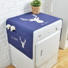 Nordic artistic roller washing machine refrigerator cover cover cloth bedside table cover cloth dust-proof cloth cover cotton and linen cloth art cover cloth deerhead table flag 30× 180 cm
