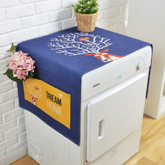 Nordic artistic roller washing machine refrigerator cover cover cloth bedside table cover cloth dust proof cloth cover cotton and linen cloth art cover towel nest deer table flag 30× 180 cm