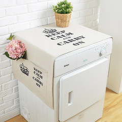 Nordic artistic roller washing machine refrigerator cover cover cloth bedside table cover cloth dust proof cloth cover cotton and linen cloth art cover cloth English linen bottom table flag 30× 150 cm