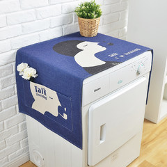 Nordic artistic roller washing machine refrigerator cover cover cloth bedside table cover cloth dust cloth cover cotton and linen cloth art cover pipe girl table flag 30× 180 cm