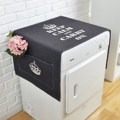 Nordic artistic roller washing machine refrigerator cover cover cloth bedside table cover cloth dust proof cloth cover cotton and linen cloth art cover towel 180 cm
