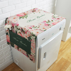 Rural cotton and linen roller washing machine cover towel cover cloth bedside cabinet cloth cover towel single door refrigerator cover cloth dust cover secret garden table flag 30× 180 cm