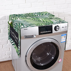 Small fresh green plant cover towel southeast Asia wind thickening cotton and linen cover washing machine refrigerator bedside dust cover g-027 table flag 30× 150 cm