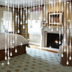 Crystal pearl curtain partition finished curtain feng shui pearl curtain shoe cabinet porch door curtain screen hanging curtain romantic rain drops