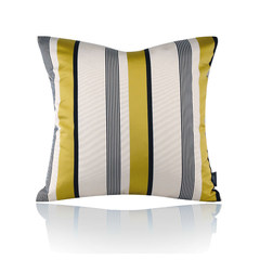 The Nordic minimalist model room / bed / sofa / pillow / color stripe soft sleeper waist pillow 50X50cm does not contain core gold and silver