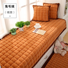Thickening fluffy window mat window mat cushion custom-made modern bedroom mattress, balcony mat, tatami mat, skid set, 15 cm sponge 225 yuan / square Rabbit Plush - Orange