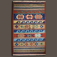 Wool Kilim hand woven /4 mm thin blanket / pure natural chemical free / bedside blanket door carpet 80× 200CM
