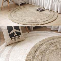 South Korea imported cotton carpet round solid table mat bedroom bedside chair cushion basket computer bag mail 80× 160CM
