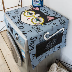 LIKE HOUSE Nordic dog, cotton, linen, fabric, roller, washing machine hood, multi use hood cloth, dust-proof bag [GG-019] 55X140cm