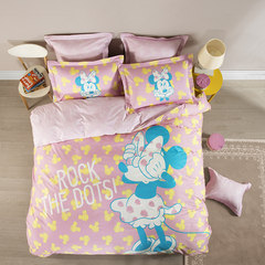 Disney Roley life produces bedding, cotton sheets, quilt cover, girls, children, four sets of mini points 1.5m (5 feet) bed