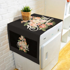 American country flower Nordic IKEA roller washing machine cotton cloth single door, double door refrigerator dust cover Cover towels - American flowers 04 140*55cm [washer / single door refrigerator]
