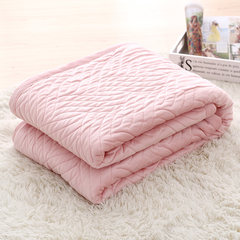 Defective export Korea fleece blankets double air conditioning blanket clip cotton pad to protect winter warm thickening 100x150CM/ cloud mink blanket Corrugated fleece powder