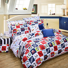 Fuanna home textiles, cotton, children three piece four piece set cotton twill quilt quilt bed bed Kung Fu Panda dream club 1.2m (4 ft) bed