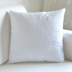 Cotton cloth coat car pillow core office sofa cushion core waist pillow (non woven jacket) Large square pillow: 50X50cm Rice white stripe (pillow core)