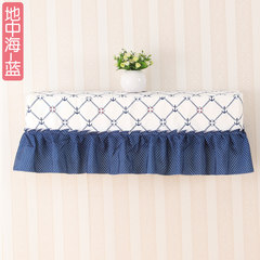 Two color optional Mediterranean fabric hanging air conditioner cover, simple package, dust proof hanger, air conditioning and dust proof 1-1.5p, Mediterranean Blue 80*20*30cm (1P).