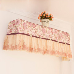 Lace hanging air conditioner cover empty cover a pastoral hanging air conditioning set dustproof type GREE 1.5 horse beauty mask Flowers in bloom red Table runner 30&times 180cm;