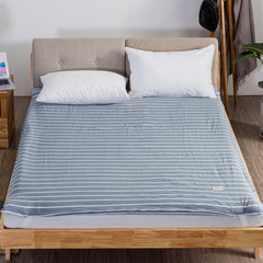 Fine cotton bed mattress is! Original zipper can be washed, Japanese simple wash cotton pure cotton thin mattress A light blue 1.0m (3.3 feet) bed