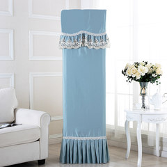 The new peony embroidery cloth cover vertical air conditioner Haier GREE air conditioner set dustproof cover beauty The Peony Pavilion blue Table runner 30&times 180cm;