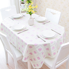 Oval tablecloth, oval table cloth, waterproof and oil proof PVC European plastic lace oval table mat Crabapple powder Customized do not change, take the change