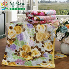 Holy flower Double Blanket Home Furnishing nap blanket winter single thickened Double Blanket Montaigne flowers 180cmx200cm