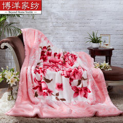 2016 new Yang Zhen sharing Raschel blankets textile blanket blanket - Peony clouds thickened in autumn and winter 110x110CM/ cloud mink blanket