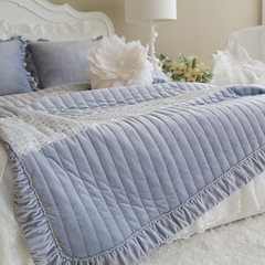 Korea fashion Plush blanket warm winter velvet blanket four piece gray Jane bedclothes Bed linen 1.5m (5 feet) bed