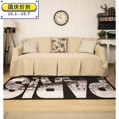 [] custom beige sofa covers pure cotton thickened anti-skid cover cloth sofa cloth sofa cover sofa set cover 210x260cm (cloth style) Beige cotton