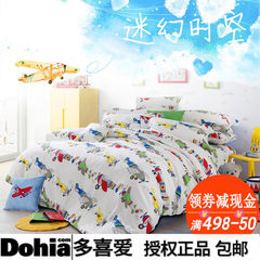 The more popular cartoon fitted four pieces of pure cotton 1.5m1.8 m 1.2 children bed linen quilt three sets Fitted models 1.2m (4 feet) bed