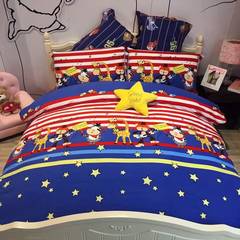 Joy concert cartoon children winter sanding cotton bedding thickening in a small bed four pieces City of David 1.2m (4 feet) bed