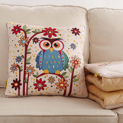 Hedonic cartoon multi function pillow, quilt dual-purpose car cushion, office nap blankets thickened 40X40cm (110*150) thickened edition Owl
