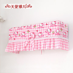 Hanging air conditioner hood dust cover simple modern pastoral cloth lace full cotton pink box Pink box Kitty Table runner 30&times 180cm;