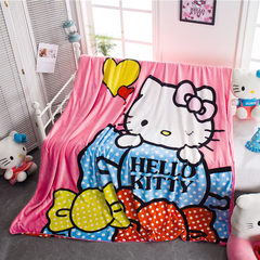 Genuine Hello Kitty cartoon blankets, farai casual blanket, nap blanket, KT cat coral blanket blanket, 229x230cm candy candy.