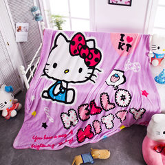 Genuine Hello Kitty cartoon blankets, farai velvet leisure blanket, nap blanket, KT cat coral blanket blanket, 229x230cm charm, Katie