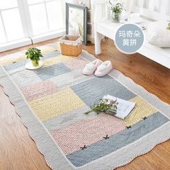 Pure cotton, Korean style garden carpet, bedroom rectangular household living room doormat, bedside tatami, machine washable 40× 60CM maido — Huang Pin