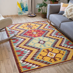 India imports handmade wool Kilim double sided geometric carpet, living room, bedroom, tea table, American carpet tapestry 160× 230CM KS-4