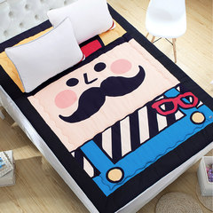 Cartoon thickened tatami, student mattress, adult products, children single bed mattress, folding floor, 1.5 meter big beard 1.0m (3.3 feet) bed.