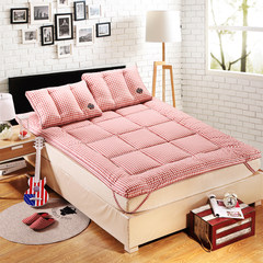 Flash sale！ The tatami mat mattress thick velvet feather Simmons mattress pad pad students warm Pink Velvet mattress 1.2m (4 feet) bed